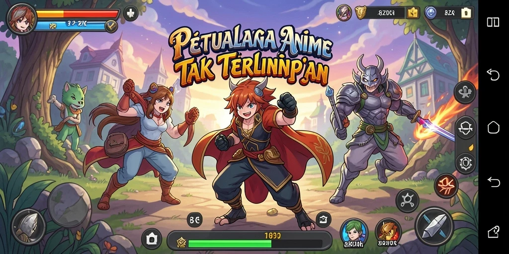 Screenshot yang menunjukkan aksi seru dalam 8ZK dengan karakter anime.