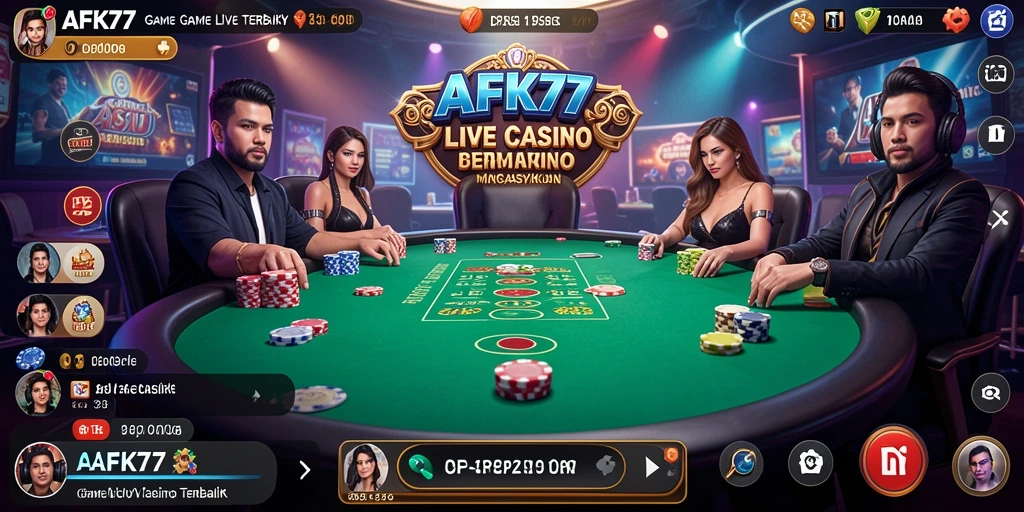 Gameplay Live Casino yang seru dan interaktif di AFK77.